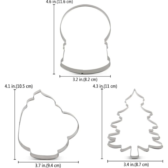 Winter Christmas Cookie Cutter Set - 3 Pieces - Picture 2 of 3